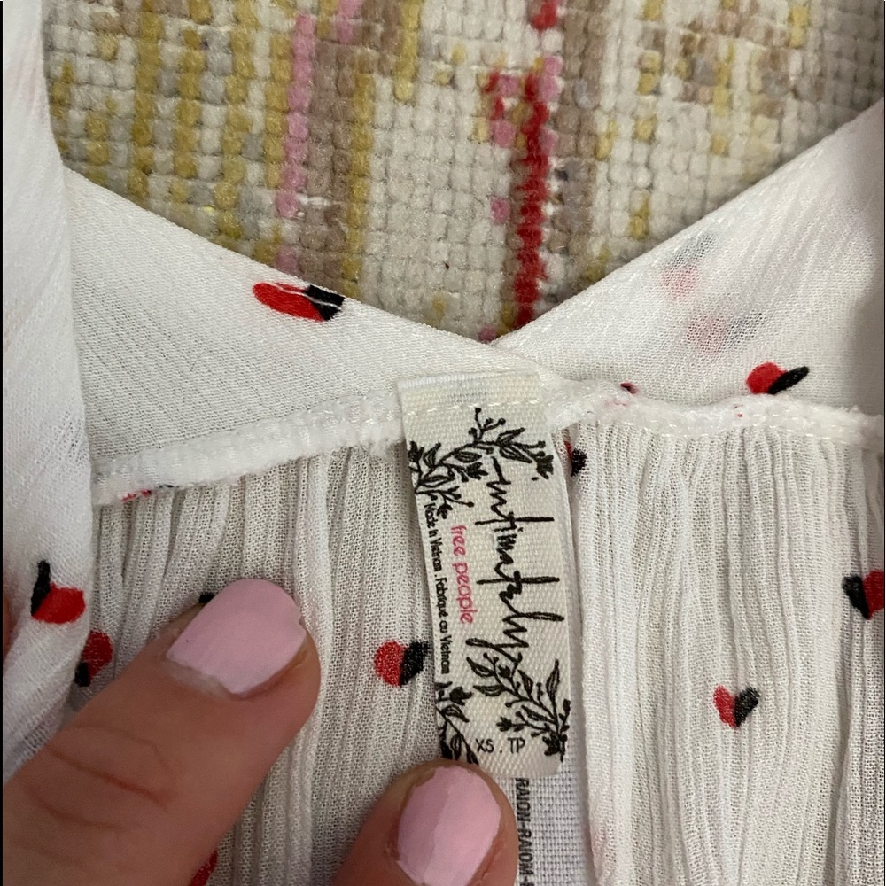 Free people black and white heart tank - Picture 4 of 4